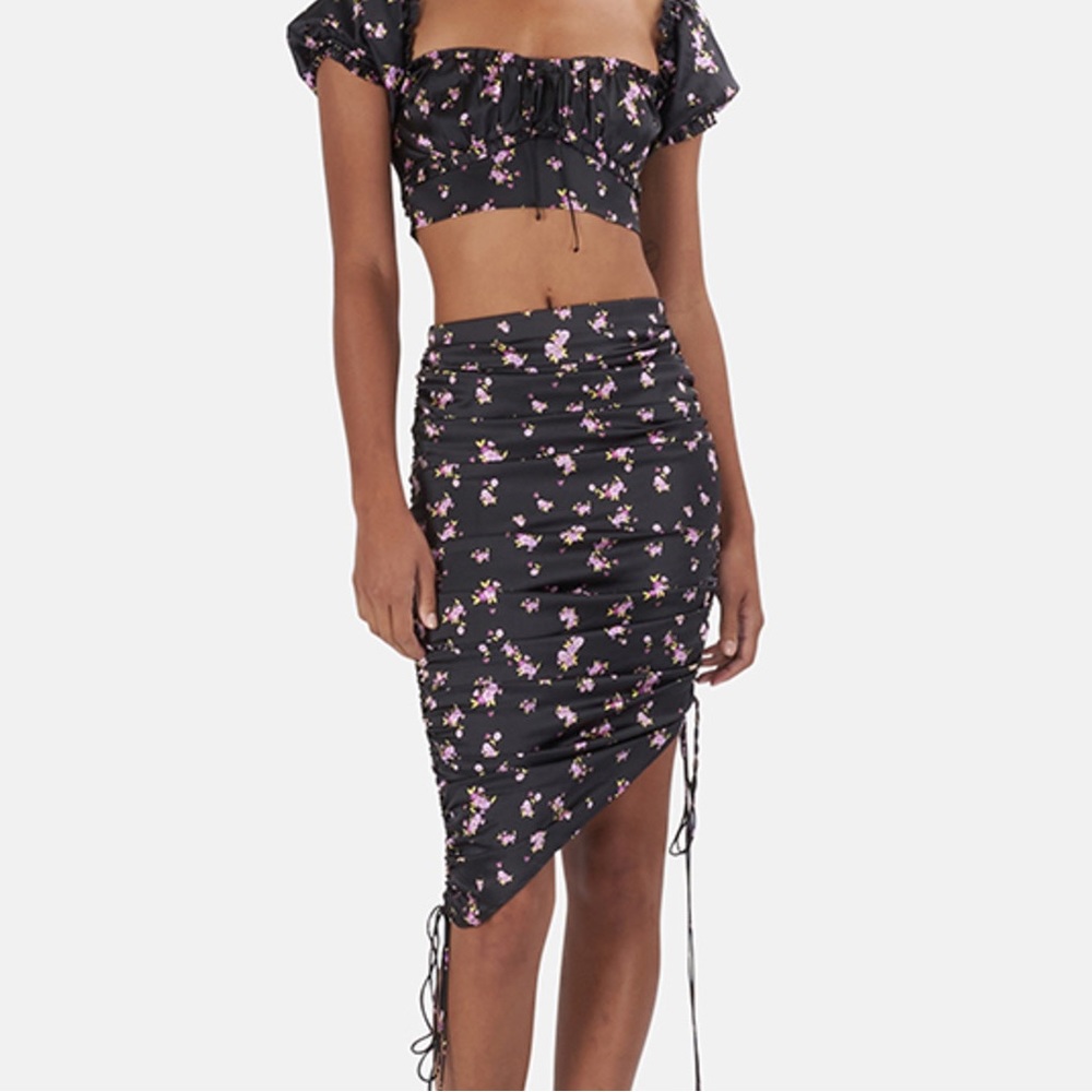 For Love and Lemons Laramie Lavender Floral Cottagecore Skirt NWT Size XS